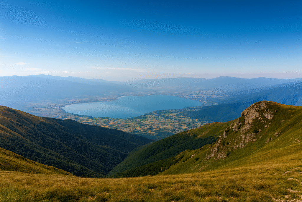 Петрич живее с планините над себе си. Където и да застанеш в града, Беласица е почти винаги в кадър – дълъг зелен гребен, който се издига рязко над покривите на кварталите и върховете на дърветата. Това е планината, която най-силно определя силуета на Петрич. От поляните над кварталите Поляните и Виздол се вижда как склоновете ѝ тръгват нагоре с гори, дерета и малки потоци, а по-нагоре се крият билни пътеки, които извеждат към хижа „Беласица“, връх Конгур и по-дълбоко към високите части. Оттук нагоре Петрич вече остава като миниатюрен град долу в котловината, а гледката към селата Коларово, Самуилово, Рупите и към полето на Подгорието става почти панорамна.