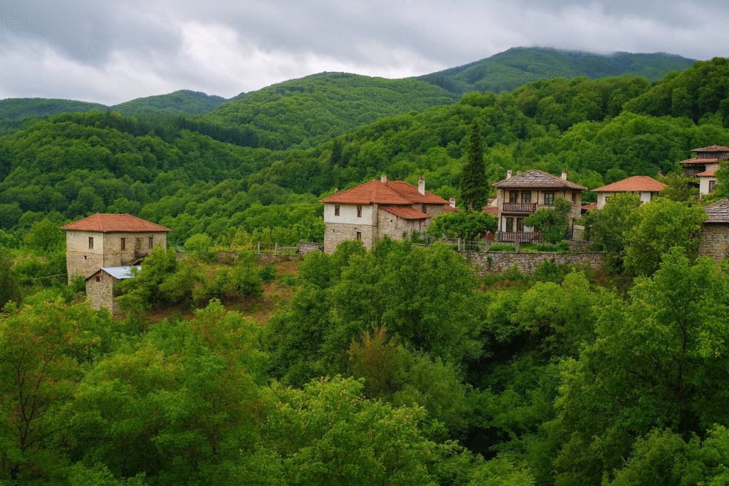 Едно от първите неща, които усещаш в Гоце Делчев, е колко силно мястото зависи от планините около него. Където и да погледнеш, хоризонтът е рамкиран – от едната страна са склоновете на Пирин, които рязко се издигат нагоре, със снежни шапки по върховете през по-голямата част от годината, а от другата – по-меките, вълнообразни хълмове на Родопите, облечени в гори. Градът е като поставен в голяма естествена купа, на дъното на която тече Места, а реките и деретата от двете планини се стичат надолу и се събират в една обща мрежа от вода.