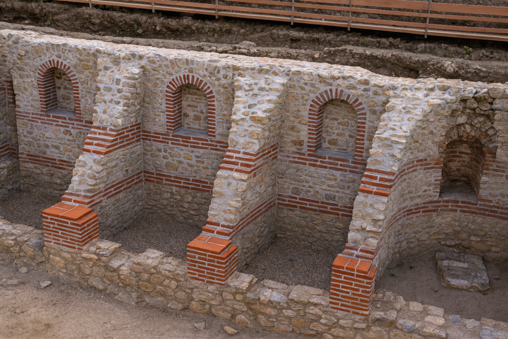 Най-удобно е да комбинирате античен град Хераклея синтика с посещение на Рупите. Много хора започват деня с разходка в комплекса „Ванга“, след това минават през паркинга, където оставят колата за разкопките, и завършват с час-два в археологическия обект. Ако сте базирани в Петрич, можете да добавите към този маршрут и вечерна разходка по Луда Мара или по центъра, а ако нощувате в Марикостиново – да приключите деня в минерален басейн. Така един ден около Рупите се превръща в пълноценен маршрут, в който античен град Хераклея синтика е не просто „още едно място“, а силен акцент между духовността на комплекса и спокойствието на Петричката котловина.