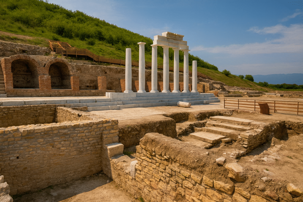 Преди пътуване е разумно да провериш актуалното Хераклея синтика работно време в официалните канали – сезонно може да има промени, свързани с летни жеги, празници или археологически кампании. Добра идея е да планираш посещението си в по-хладните части на деня – рано сутрин или късен следобед – защото мястото е открито, а слънцето над Рупите и Кожух през лятото е силно. Така ще имаш време спокойно да разгледаш, да се спреш при информационните табели и да усетиш античния град, без да бързаш заради жегата.