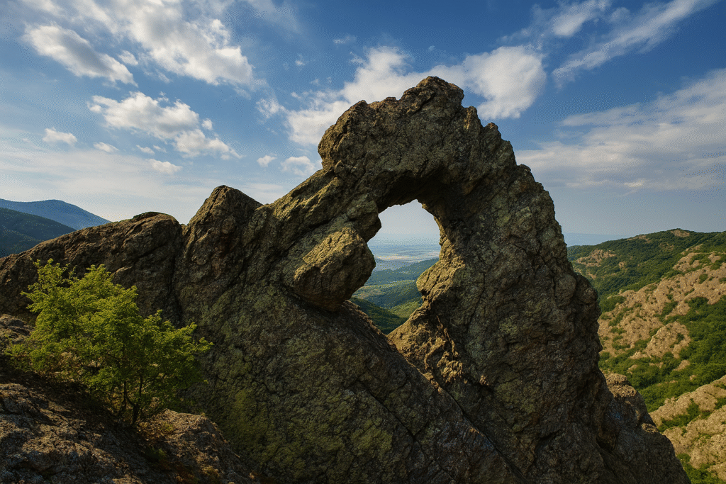На практика „Сините камъни“ са част от Природен парк, който започва почти от последните къщи и се качва нагоре по билата. Разликата в усещането е рязка: долу – градски шум, светофари, автобуси; нагоре – борове, скали, тишина и вятър, който идва от билото. Пътят към Карандила – платото над Сливен – е може би най-познатият маршрут. Можеш да стигнеш с лифта, който тръгва от покрайнините и те качва за минути над града, или с кола по завоите, които се вият през гората.